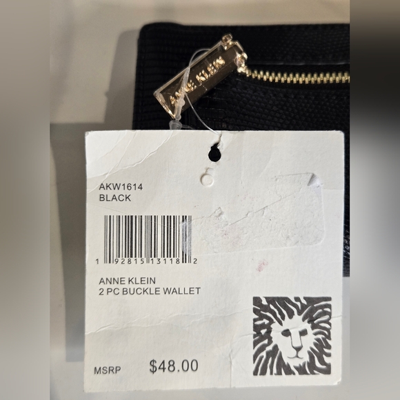 Anne Klein Black 2 Pce Wallet with Gold Buckle - Picture 6 of 6